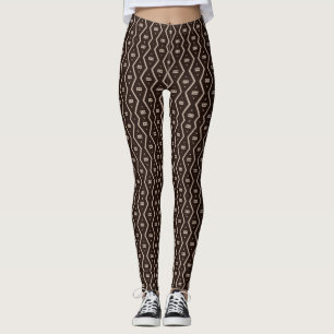 Leggings Impression de tissu boueux Brown moderne