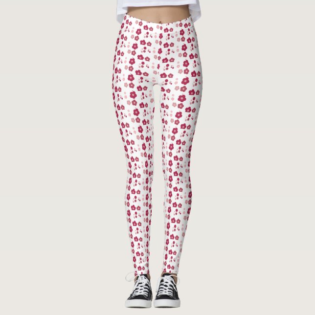 Leggings Impression délicate florale (Devant)
