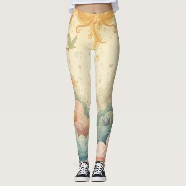 Leggings Impression d'esthétique artistique fantastique rêv (Devant)