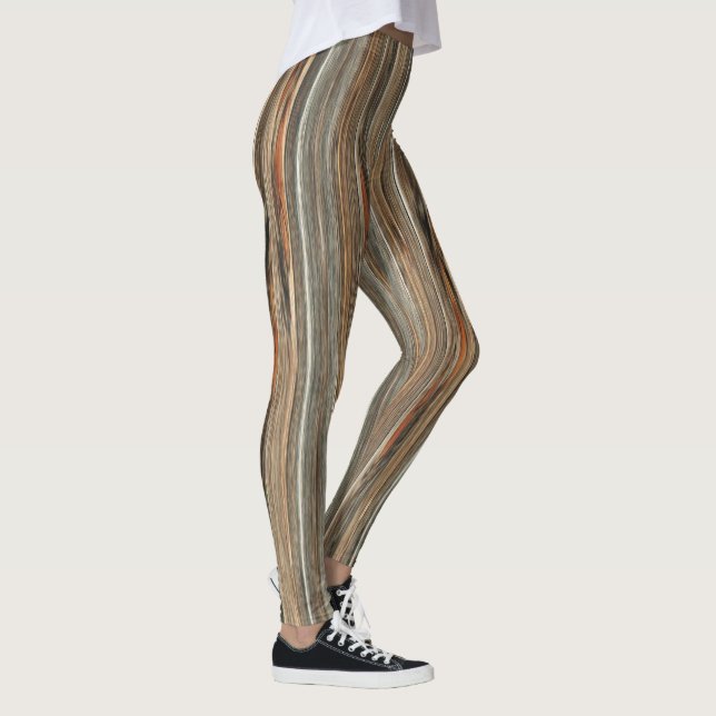 Leggings Impression en bois d'écorce (Droite)