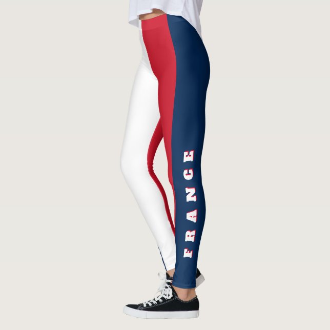 Leggings Impression France personnalisée | Drapeau français (Gauche)