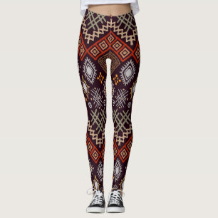 Leggings Impression géométrique Boho d'art tribal