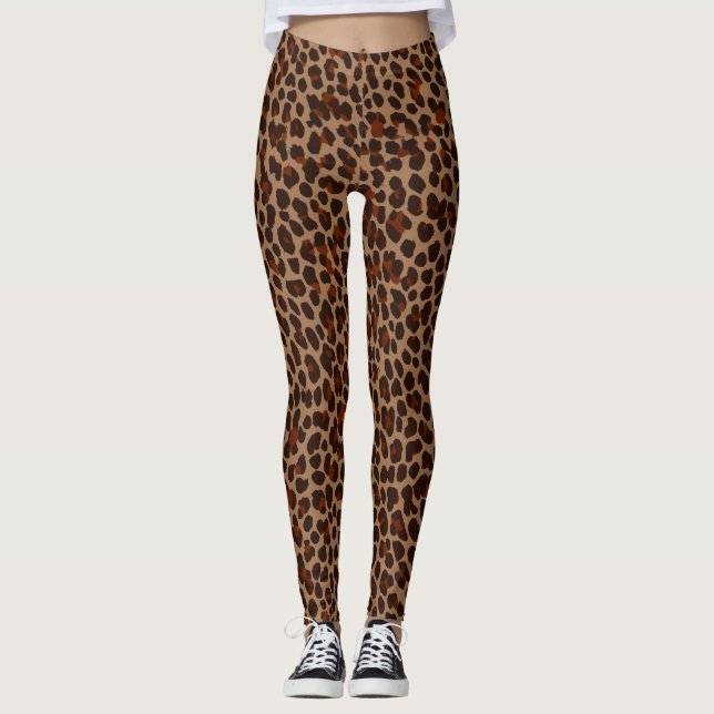 Leggings Impression léopard foncé (Devant)