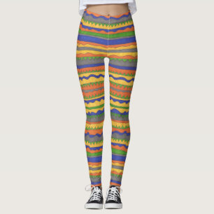 Leggings Impression par bandes en gras