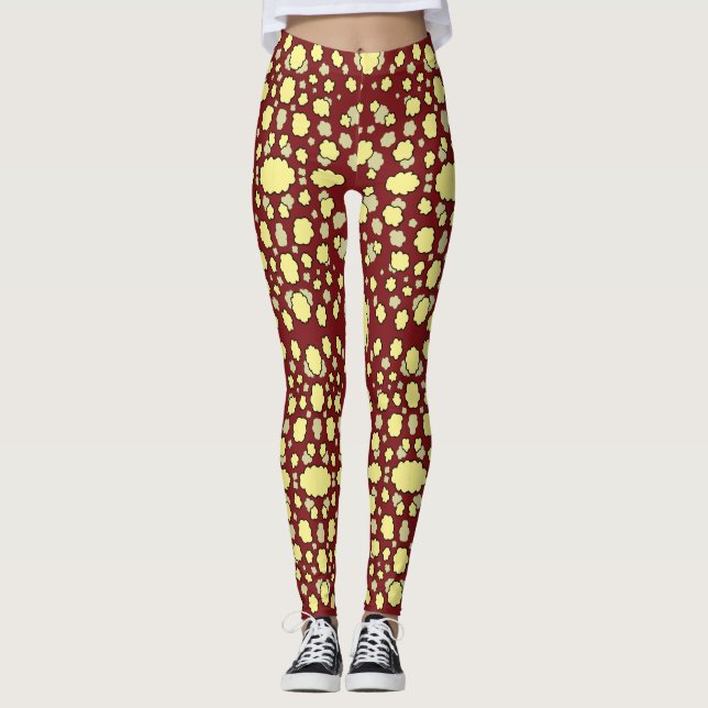 Leggings Impression Popcorn par KRO (Devant)