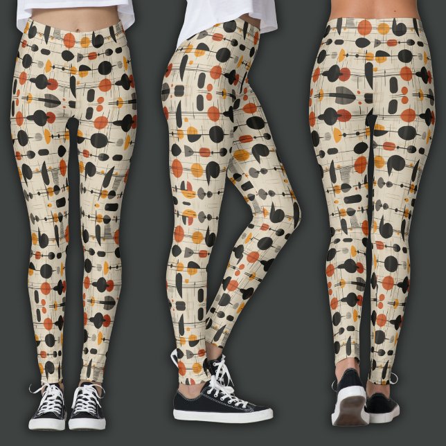 Leggings Impression Rétro | Ère Atomique (Créateur téléchargé)