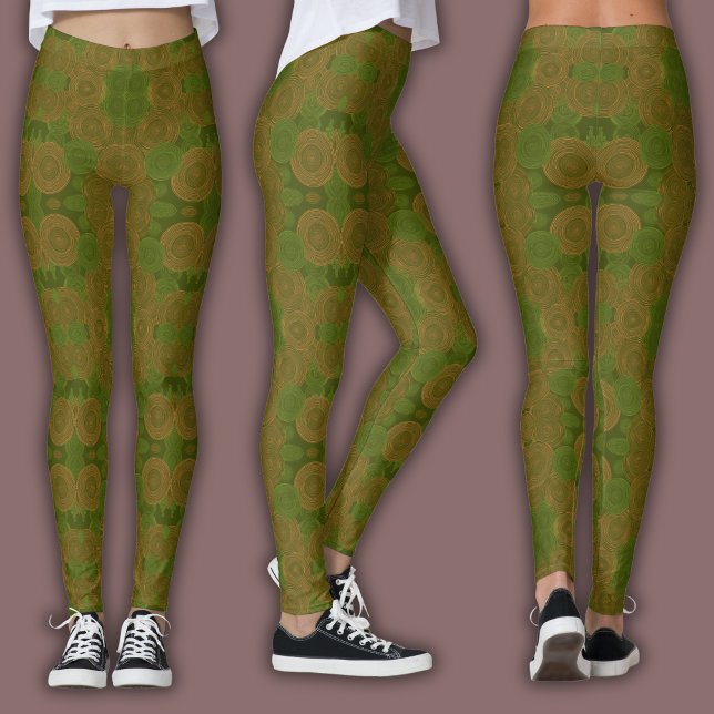 Leggings Impression Rétro | Forêt Terreuse (Créateur téléchargé)