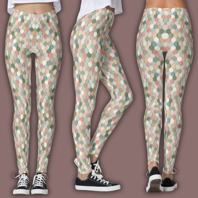 Leggings Impression Rétro | Nid d'abeille (Créateur téléchargé)