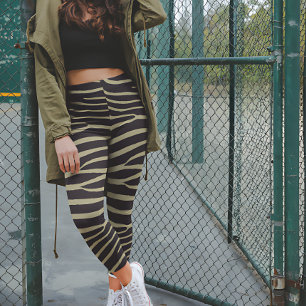 Leggings Impression Sage Green Zebra
