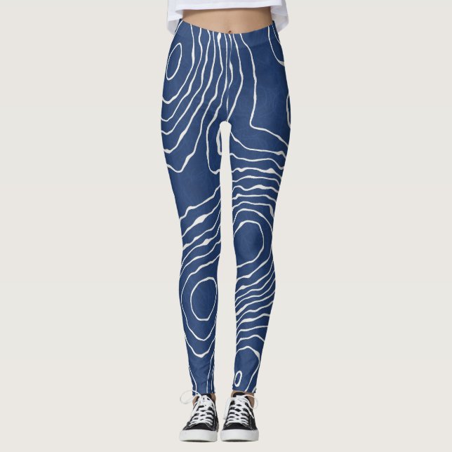 Leggings Impression topographique biologique de la ligne te (Devant)