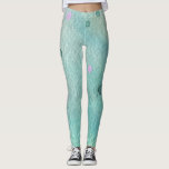 Leggings Impression Turquoise et orchidée de peinture pourp<br><div class="desc">Un style aquarelle avec quelques touches de peintures éclatantes donne à ces légendes et à l'aspect artistique. Il présente un arrière - plan de couleur turquoise claire et apaisant avec des éclats en turquoise foncé et en violet d'orchidées.</div>