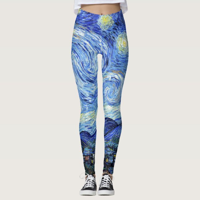 Leggings Impressionnisme de nuit Van Gogh Starry Imprimer l (Devant)