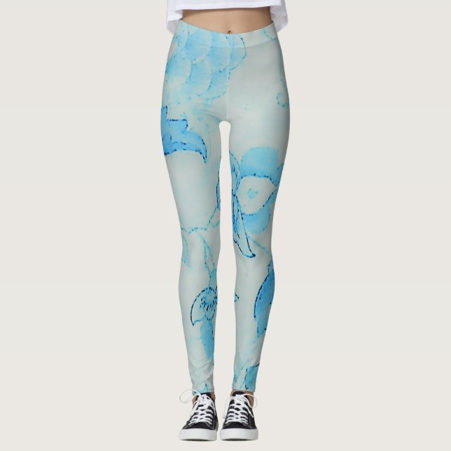 Leggings Imprimantes Prizzy - Unique bleu Turquoise (Devant)