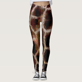 Leggings Imprimé Animal Brun
