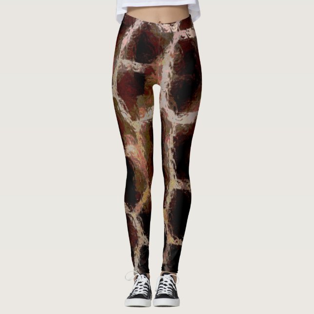 Leggings Imprimé Animal Brun (Devant)