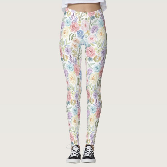 Leggings Imprimé floral Blush Bloom (Devant)