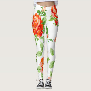 Leggings imprimé rose orange