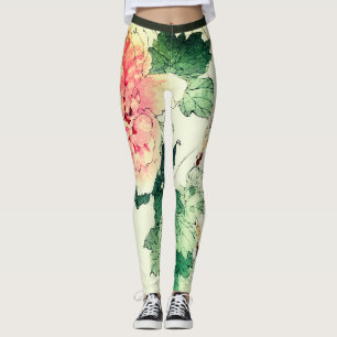 LEGGINGS IMPRIMÉE LÉGUMES IMPRIMÉE DE FLEURS JAPONAISES