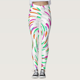 Leggings imprimées de feuilles