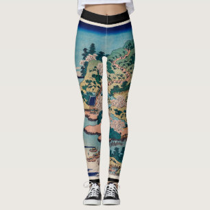 Leggings imprimées HOKUSAI XYLOGRAPHIE