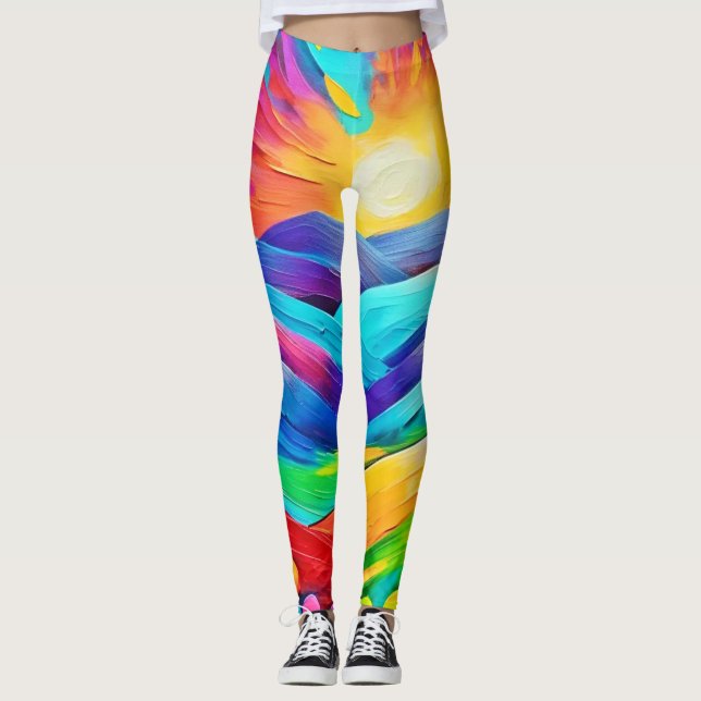 Leggings Imprimer l'art de Sunset Mountain (Devant)