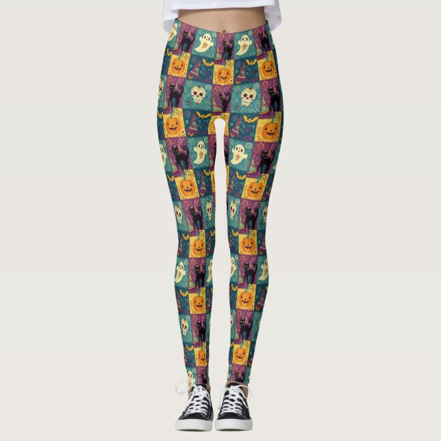 Leggings Imprimer le modèle Halloween (Devant)