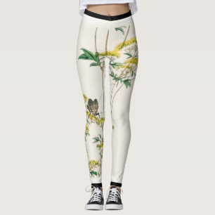 LEGGINGS IMPRIMER LÉGUMES IMPRIMÉS BLOC EN BOIS JAPONAIS IM