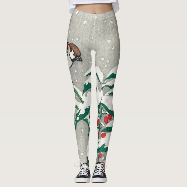 LEGGINGS IMPRIMER LÉGUMES IMPRIMÉS BLOC EN BOIS JAPONAIS IM (Devant)