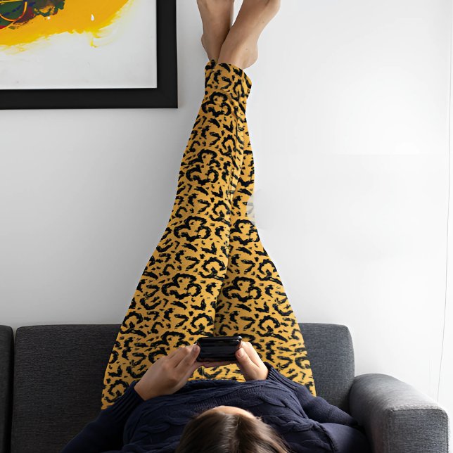 Leggings Imprimer Safari Leopard Exotique (Créateur téléchargé)