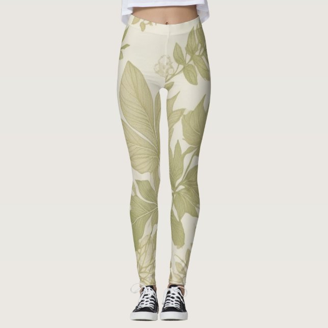 Leggings Imprimer vert kaki vert éco vert vert vert vert ve (Devant)