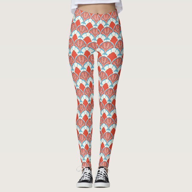 Leggings imprimés en coquille pour femmes (Devant)
