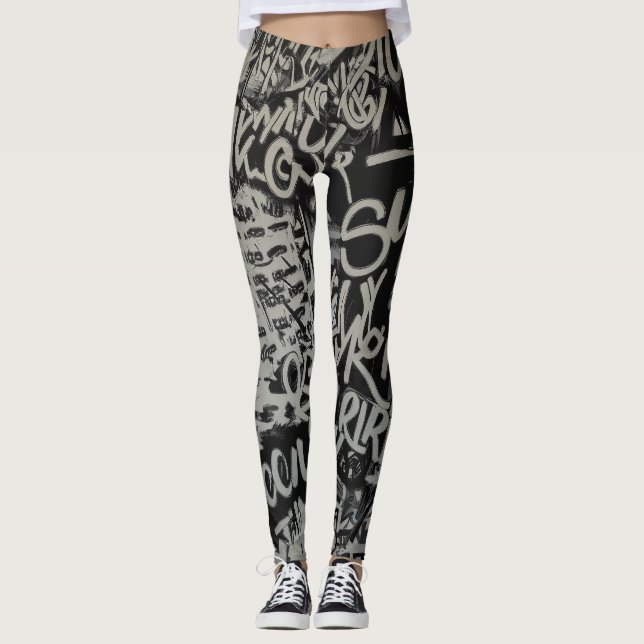Leggings imprimés graffiti (Devant)