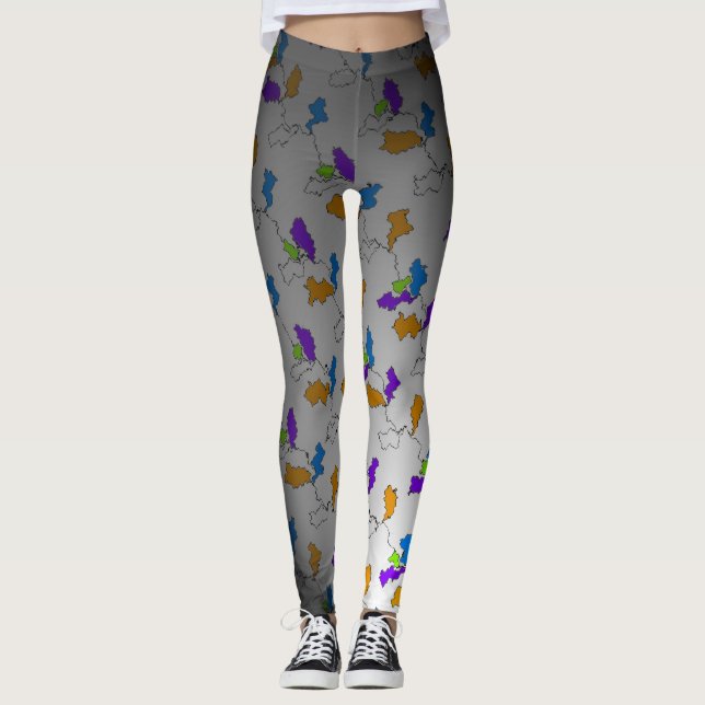 Leggings imprimés ombre noire (Devant)