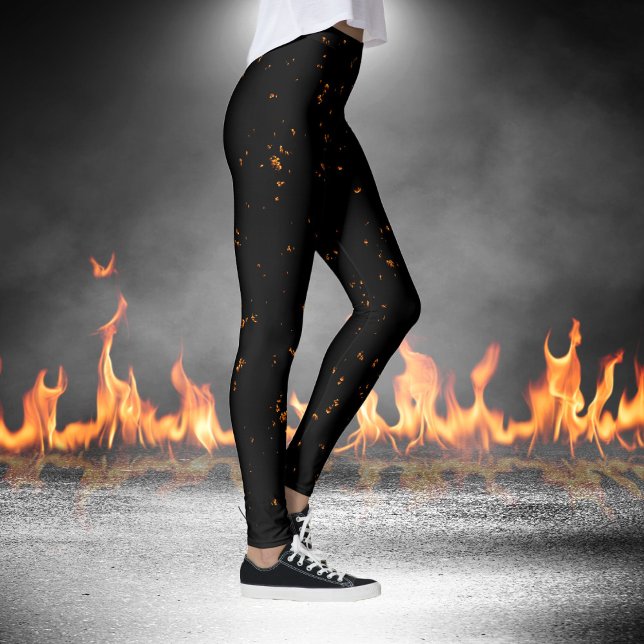 Leggings Incendies Incendies superposer votre photo Brûlure (Créateur téléchargé)