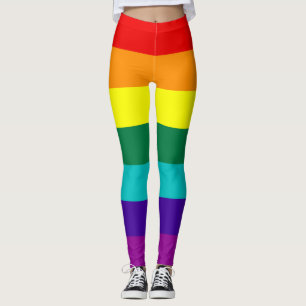 Leggings Indicateur de la fierté arc-en-ciel 7 bandes