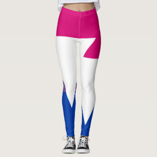 Leggings Indicateur de la fierté et du symbole bisexuel -