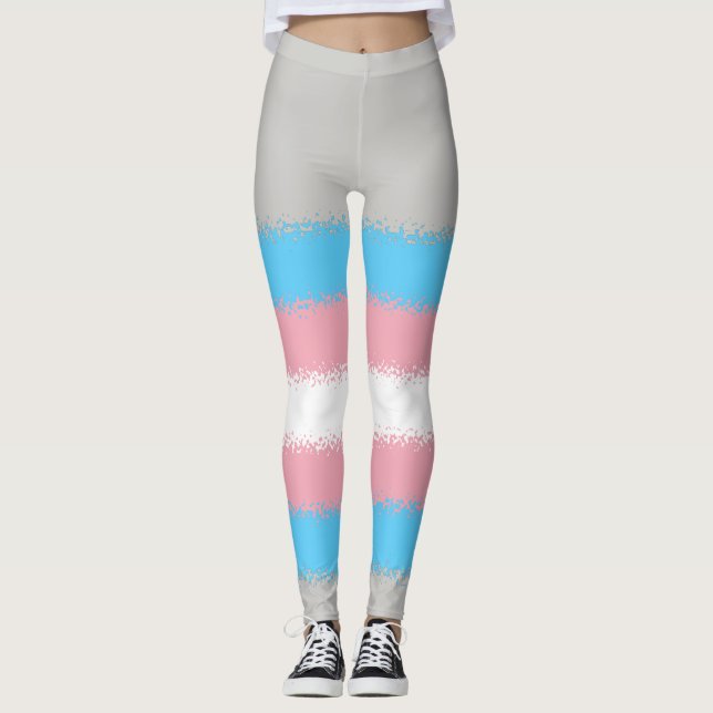 Leggings Indicateur de la Trans Pride (Devant)