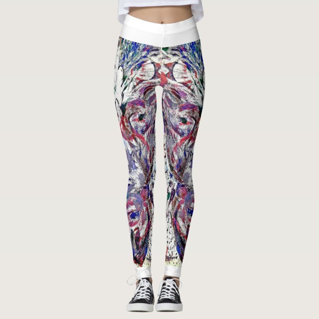 Leggings Indigo avec White (Devant)