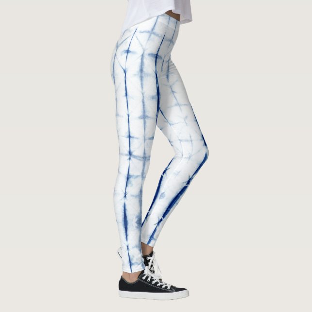 Leggings Indigo Dye Blue Itajime Shibori  (Droite)