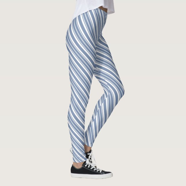 Leggings Indigo Motif rayé bleu et blanc à Customiser (Droite)