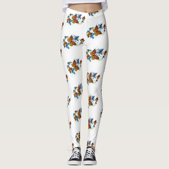 Leggings Infinity of Monarch Butterflies (Devant)