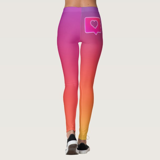Leggings Influenceuse Instagram Moderne Crépuscule Ombre Fe (Dos)