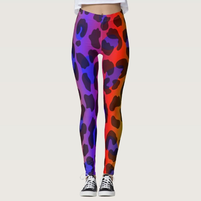 Leggings Inspiration colorée motif Retro Tiger (Devant)
