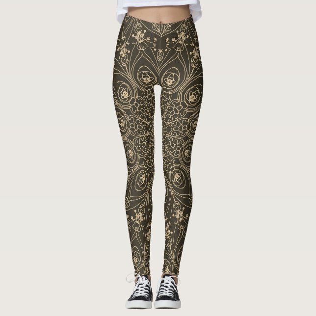 Leggings Inspirations de paon (Devant)