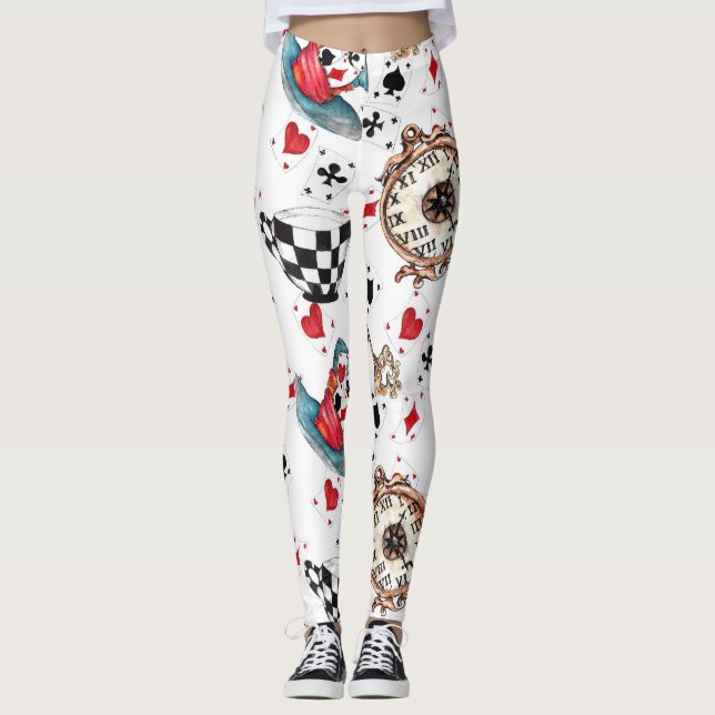 Leggings Inspiré Par Alice In Wonderland (Devant)