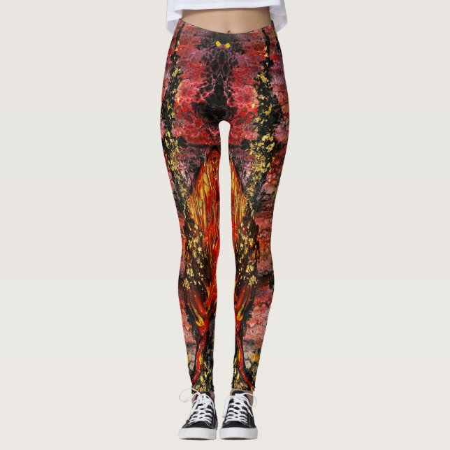 Leggings Inspiré par le feu de Californie (Devant)