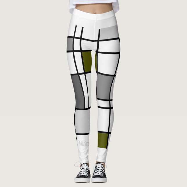Leggings Inspiré par Mondrian 3 (Devant)