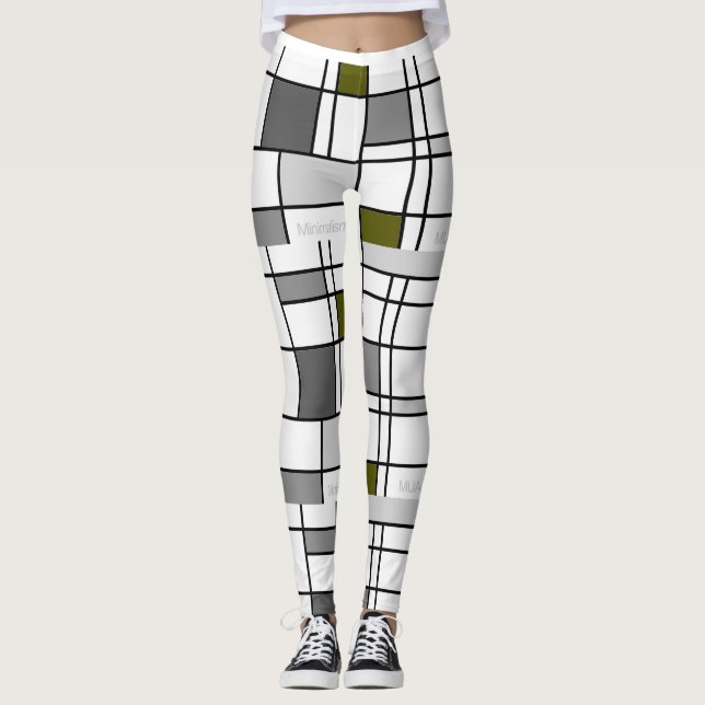 Leggings Inspiré par Mondrian 4 (Devant)