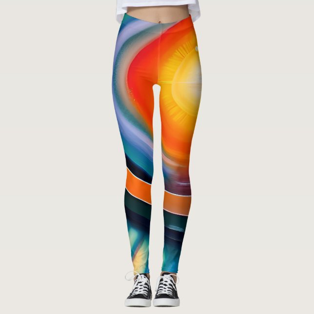 Leggings inspirés par la cosmique (Devant)