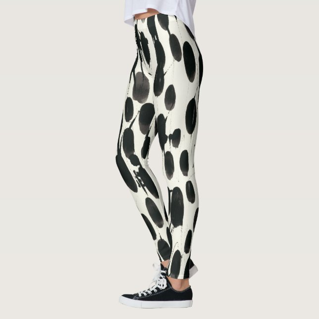 Leggings Invariable I | Aquarelle noire 2 (Gauche)